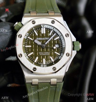 Copy Audemars Piguet Royal Oak Offshore Diver 15710st Watch Army Green Dial